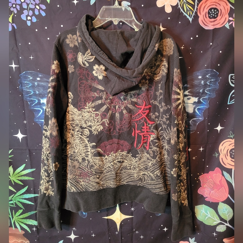 RARE! LUCKYBRAND Yin & Yang Symbol Hoodie - Picture 7 of 16